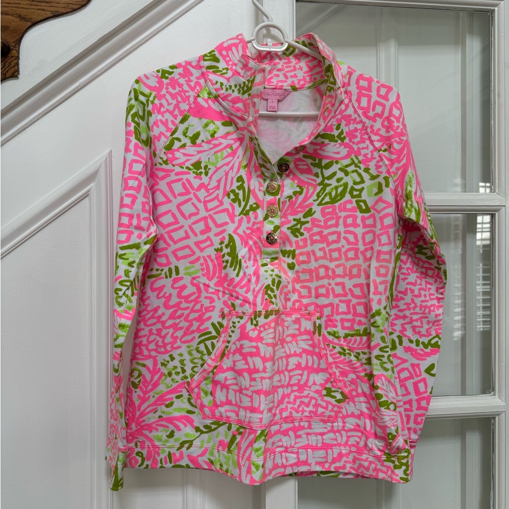 Lilly Pulitzer quarter zip - but with buttons